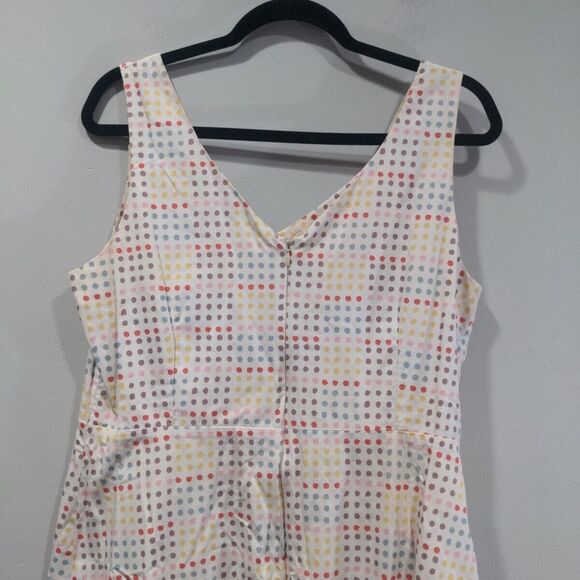 Boden Womens Sleeveless Polka Dot A-Line Dress Size 18R Retro Rainbow Casual - Picture 8 of 12